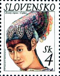Folk clothing on postal stamps