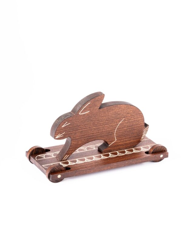 Zvieratko drevené – zajac, kolekcia Kyjatický les