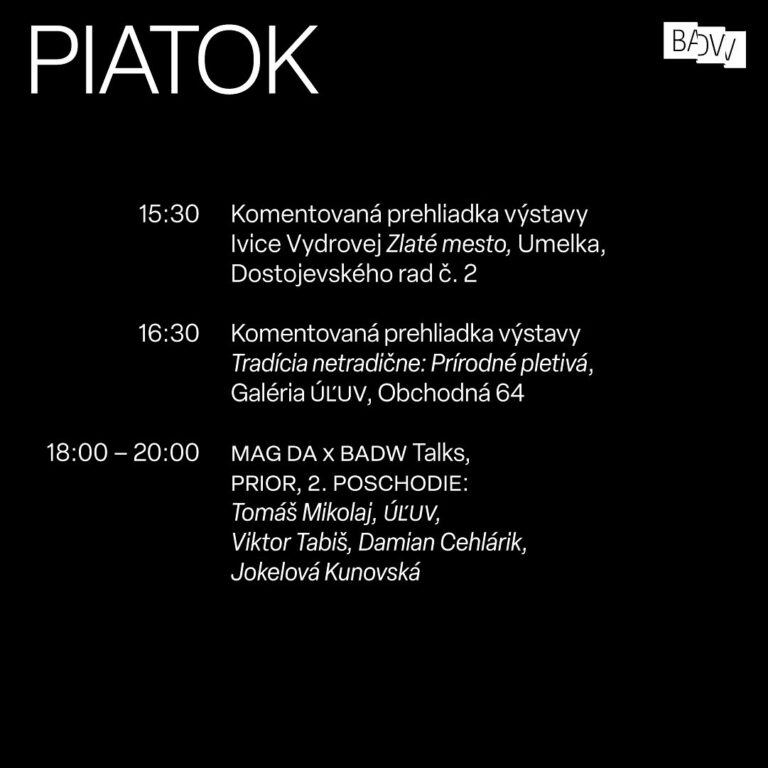 Zobraziť fotografiu Program podujatia Bratislava „Design Week 2023 x ÚĽUV“ na piatok