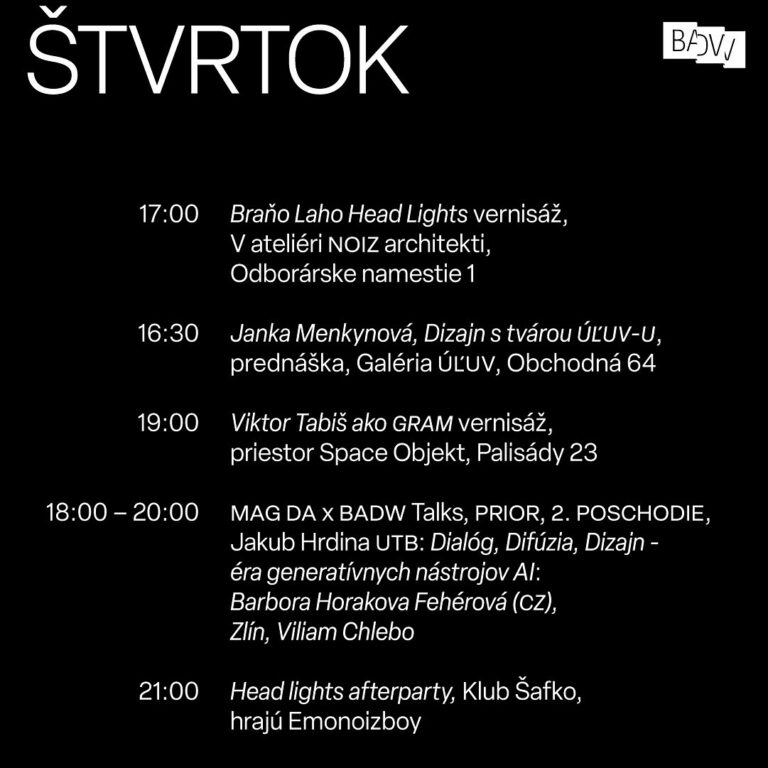 Zobraziť fotografiu Program podujatia Bratislava „Design Week 2023 x ÚĽUV“ na štvrtok