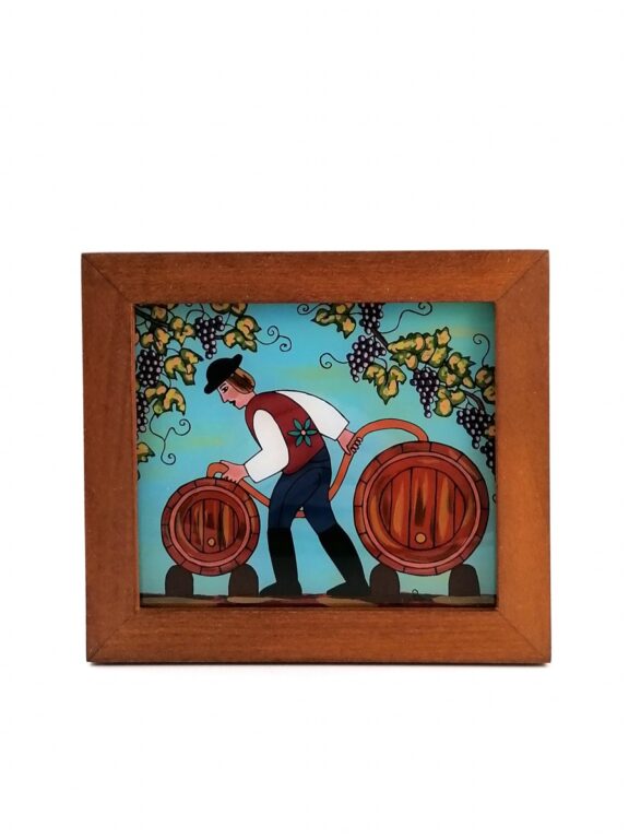 Maľba na sklo – „Stáčanie vína“