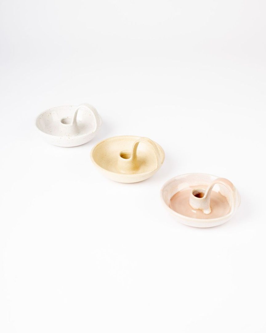 Svietnik kameninový na jednu sviečku