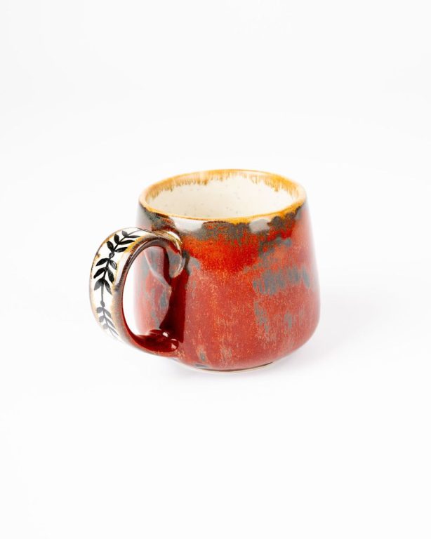 Hrnček kameninový s maľovaným uškom