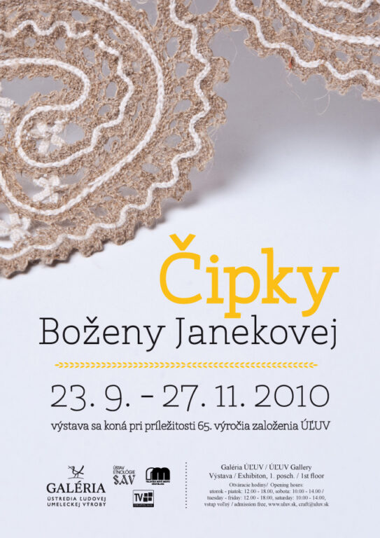 Zobraziť fotografiu Vizuál výstavy „Čipky Boženy Janekovej“
