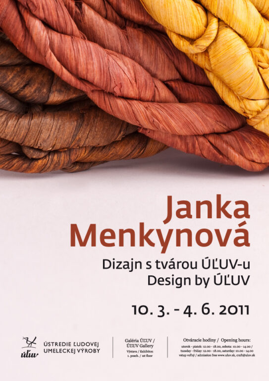 Zobraziť fotografiu Vizuál výstavy „Janka Menkynová – Dizajn s tvárou ÚĽUV-u“