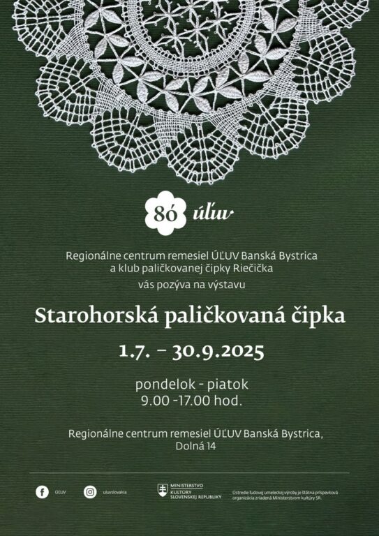 Zobraziť fotografiu Vizuál výstavy „Starohorská paličkovaná čipka“