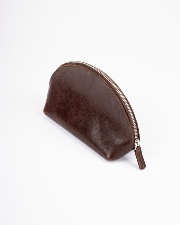 Taštička kožená  na kozmetiku väčšia