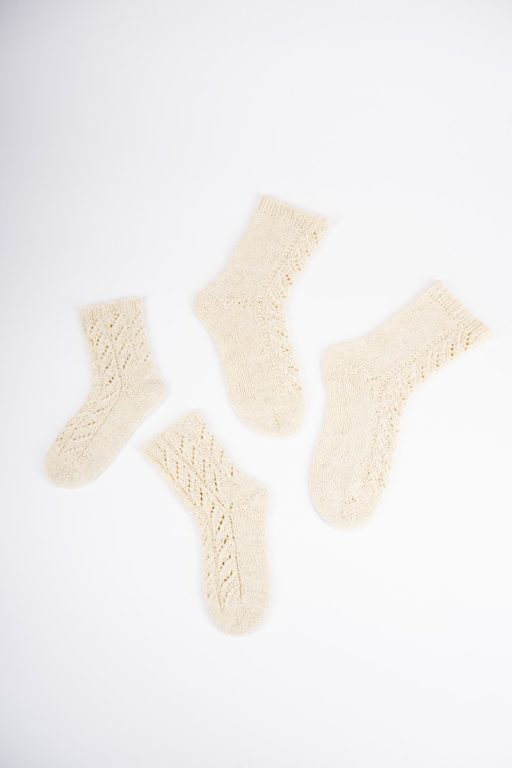 Ponožky pletené – dierkovaný vzor