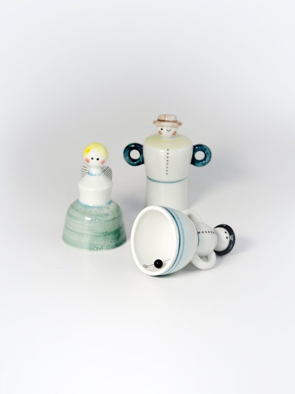 Zvonček porcelánový- postavička