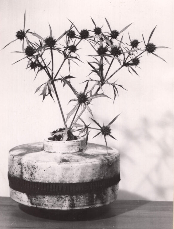 Zobraziť fotografiu Váza z kameniny, dizajn Júlia Horová-Kováčiková, 1969 | Foto: Kvasničková, fond ÚĽUV - karty, Archiv NM Praha