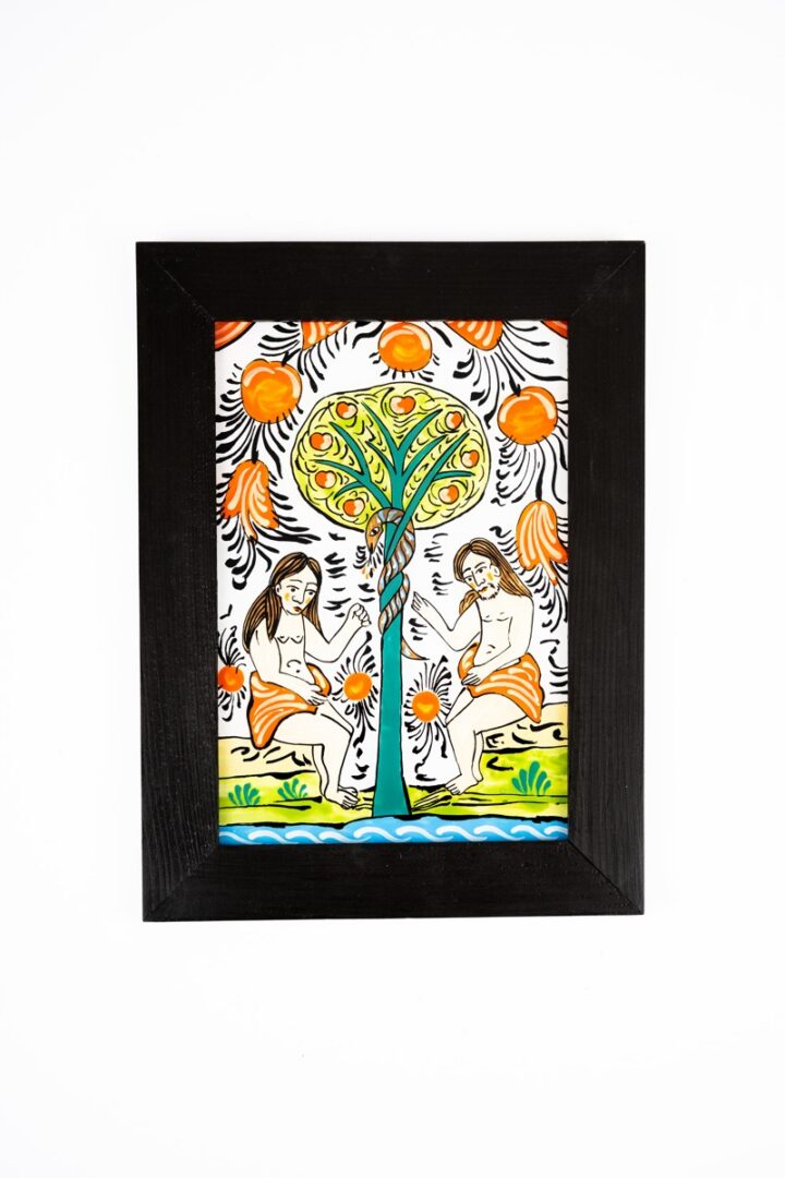 Podmaľba na sklo – Adam a Eva XXIII.