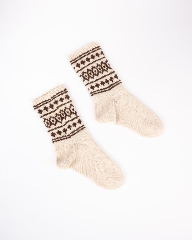 Ponožky s vypletaným vzorom