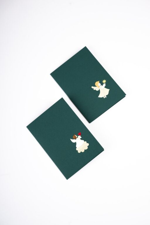 Pozdrav zo žehlenej slamy – motív anjelov