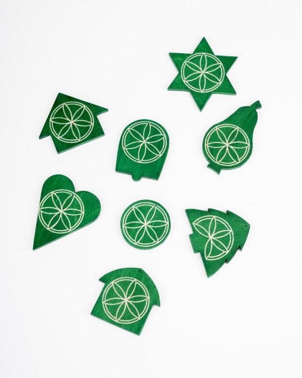 Ozdoba vianočná- sada s kyjatickým motívom