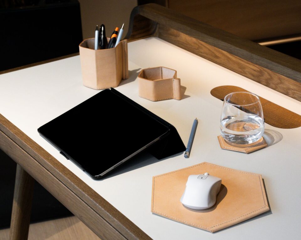 Set kancelársky kožený