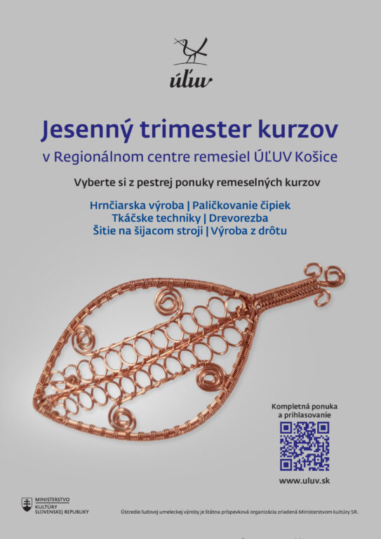Zobraziť fotografiu Jesenný trimester kurzov v Regionálnom centre remesiel ÚĽUV Košice